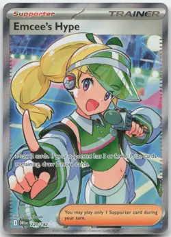 Emcee's Hype 220/182 SV10: Destined Rivals Pokemon Card NM - Image 1