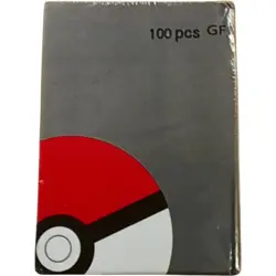 POKEMON Card Sleeves 100 Pcs Standard Size Grey Red Design New - Image 1