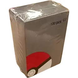 POKEMON Card Sleeves 100 Pcs Standard Size Grey Red Design New - Image 3