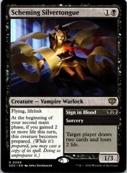 Scheming Silvertongue 99 Rare Secrets of Strixhaven Magic: The Gathering NM - Image 1