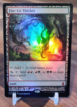 MTG FOIL Fire-Lit Thicket Zendikar Expeditions NM MINT Magic the Gathering Card - Image 1