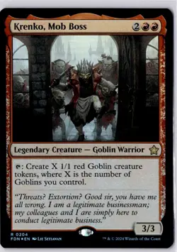 Krenko, Mob Boss Foundations Foil NM R 0204 - Image 1