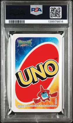 2017 UNO POKEMON SUN & MOON JAPANESE BACK-YELLOW-#1 PIKACHU PSA 10 - Image 2