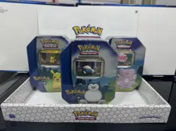 3 Tin Set Pikachu Snorlax Blissey Pokemon GO Sealed TCG NEW Lot - Image 1