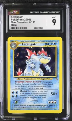 CGC 9 MINT Feraligatr 2000 Neo Genesis 4/111 Holo Pokemon Card - Image 1