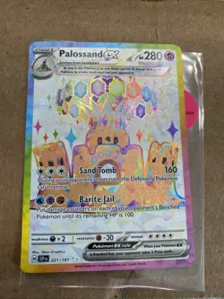Pokemon Palossand ex - Ultra Rare Holo SV08: Surging Sparks 221/191 NM - Image 1