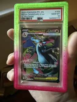 Mega Charizard X Ex Pokemon Pfl En-Phantasmal Flames 109 NM PSA 10 - Image 1
