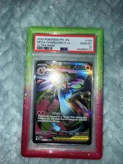 Mega Charizard X Ex Pokemon Pfl En-Phantasmal Flames 109 NM PSA 10 - Image 4
