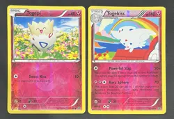 Togepi & Togekiss Reverse Holo Pokemon TCG XY - Roaring Skies 43/108 & 45/108 - Image 1