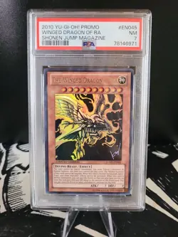 Winged Dragon Of Ra, JUMP-EN045, PSA 7, Yugioh Card!! - Image 1