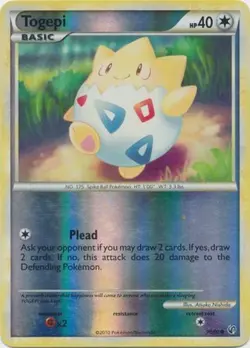 Damaged Togepi - 70/90 - Common - Reverse Holo Pokemon Undaunted - Image 1