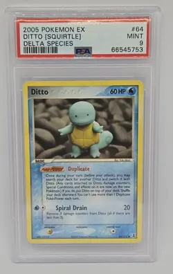 POKEMON PSA 9 - DITTO (SQUIRTLE) DELTA SPECIES 64/113 2005 ENGLISH REGULAR - Image 1