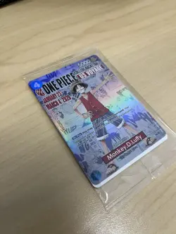 Bandai One Piece Card Game Monkey.D.Luffy US Voyage Promo Holo 5000 Power - Image 4