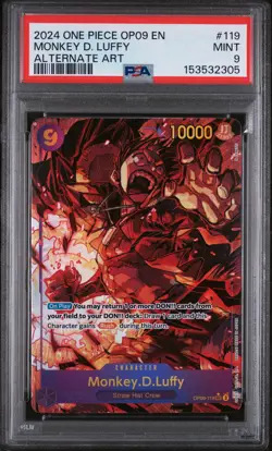2024 ONE PIECE OP09-EMPERORS IN THE NEW WORLD #119 MONKEY D. LUFFY PSA 9 - Image 1