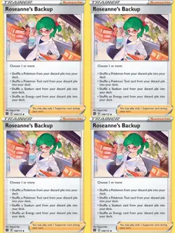 4x Pokemon Roseanne's Backup Playset Trainer Card 148/172 Brilliant Stars NM - Image 1