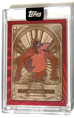 2025 Topps Disney Mint King Louie Red Refractor CARD 1 /5 ALPHA ENCASED SEALED - Image 1
