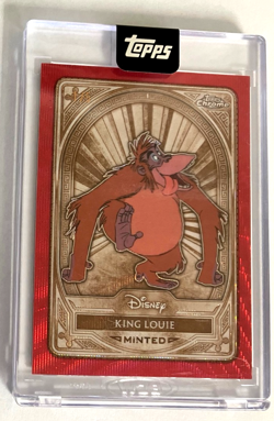 2025 Topps Disney Mint King Louie Red Refractor CARD 1 /5 ALPHA ENCASED SEALED - Image 2