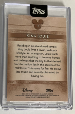 2025 Topps Disney Mint King Louie Red Refractor CARD 1 /5 ALPHA ENCASED SEALED - Image 4