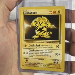 2000 Pokemon TCG Electabuzz 24/130 Base Set 2 Non Holo Rare Card NM/MT Vintage - Image 2