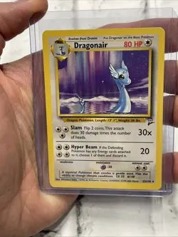 Pokemon Dragonair Base Set 2 Unlimited Rare Card 22/130 Vintage Pokemon NM/MT - Image 1