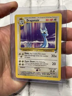 Pokemon Dragonair Base Set 2 Unlimited Rare Card 22/130 Vintage Pokemon NM/MT - Image 2