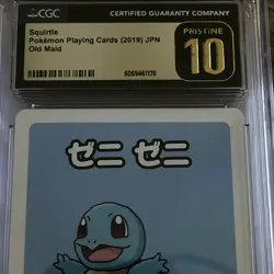 2019 CGC 10 Pristine Squirtle Pokemon Playing Cards Old Maid, Japanese Edition - Image 2