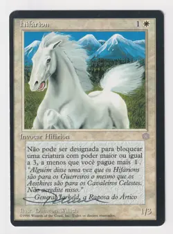 Miscut Signed Portuguese Hipparion Proof MP Ice Age Artist Dameon Willich MTG AP - Image 1