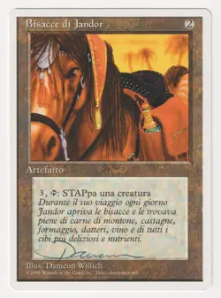 Signed Italian Jandor's Saddlebags Proof LP Revised Artist Dameon Willich MTG AP - Image 1