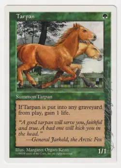 Silver Signed Tarpan HP 5th Edition Artist Margaret Organ-Kean 1997 MTG Magic! - Image 1
