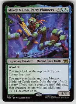Mikey & Don, Party Planners Normal R Teenage Mutant Ninja Turtles 157 NM - Image 1
