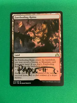 MTG Magic Foreboding Ruins Signed Artist Proof x1 Shadows Over Innistrad - Image 1