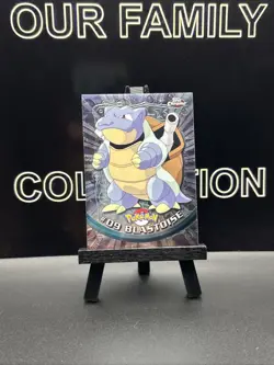 2000 Topps Chrome Holo Pokemon TV Series 1 Blastoise # 9 Foil starter Water - Image 1