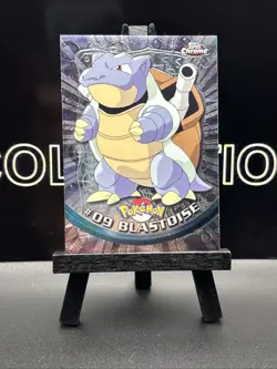 2000 Topps Chrome Holo Pokemon TV Series 1 Blastoise # 9 Foil starter Water - Image 2