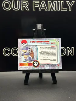 2000 Topps Chrome Holo Pokemon TV Series 1 Blastoise # 9 Foil starter Water - Image 5
