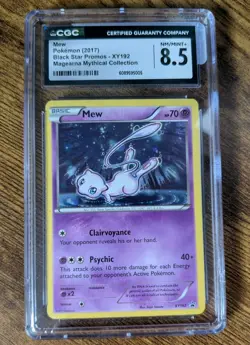 2017 Pokemon XY Black Star Promo Mew Mythical Holo XY192 CGC 8.5 - NM-MT+ - Image 1