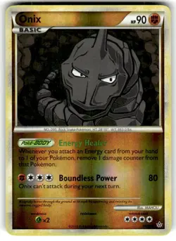 Pokemon Onix Basic Common Unleashed 56/95 Reverse Holo NM/VLP - Image 1