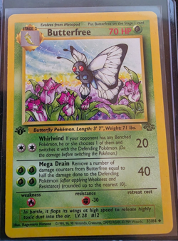 1999 Pokemon Jungle Butterfree 1st Edition 33/64 - Image 1