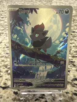 Pokemon TCG Zorua 142/086 Sv11w: White Flare Holo Illustration Rare Card - Image 1