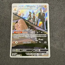 Team Rocket's Dugtrio 239/217 Me: Ascended Heroes Holo Illustration Rare Pokemon - Image 1