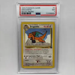 1999 Pokemon Movie Dragonite Promo PSA 7 - Image 1