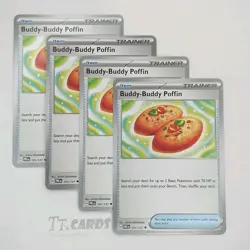 Buddy-Buddy Poffin 101/131 x4 Playset 4x Pokemon TCG SV Prismatic Evolutions - Image 1
