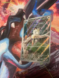 MEOWTH 2025 pokemon "PHANTASMAL FLAMES" ILLUSTRATION RARE unplayed MINT - Image 2