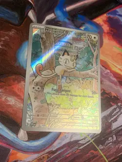 MEOWTH 2025 pokemon "PHANTASMAL FLAMES" ILLUSTRATION RARE unplayed MINT - Image 3