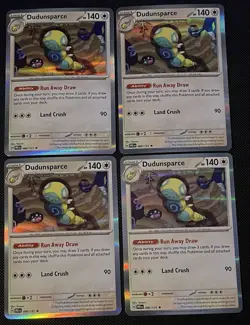 Dudunsparce 080/131 Holo x4 Playset 4x Pokemon TCG SV Prismatic Evolutions NM - Image 1