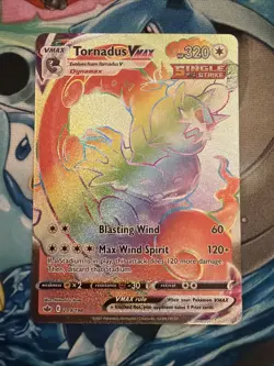 Pokemon TCG: Tornadus Vmax 209/198 Chilling Reign Rainbow Secret Rare NM - Image 1