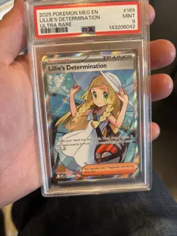 2025 Pokemon TCG Mega Evolution Lillie’s Determination Ultra Rare 169/132 PSA 9 - Image 1