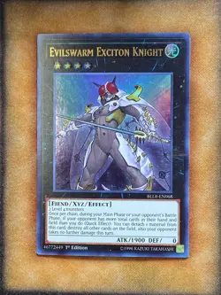 Yugioh Evilswarm Exciton Knight BLLR-EN068 Ultra Rare 1st Ed NM - Image 1