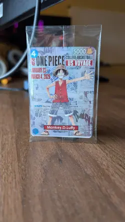 One Piece Luffy P-055 Promo - College Basketball Gonzaga - SEALED - US Voyage - Image 1