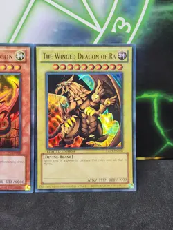 Yugioh Egyptian God Obelisk Slifer Ra Set Ultra Rare LC01 EN001 EN002 EN003 NM - Image 4