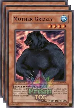 X3 Playset 1st Ed Mother Grizzly SD4-EN005 Yugioh - Image 1
